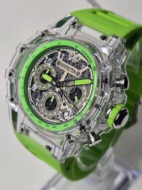 Invicta Racing Vaulthan Men’s Watch - 44mm, Fluorescent Green, Clear (69688)